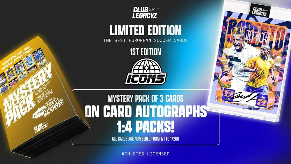 2025 Club Legacyz Icons Soccer First Edition Hobby Box