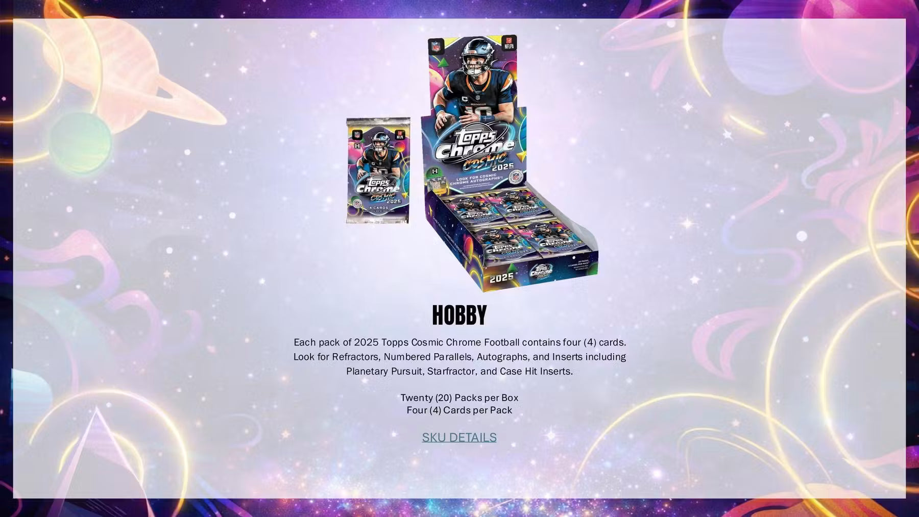 RANDOM DIVISIONS - 2025 Topps Chrome Cosmic Football Hobby Box (1 BOX) Group Break #CC1 - RANDOM DIVISIONS