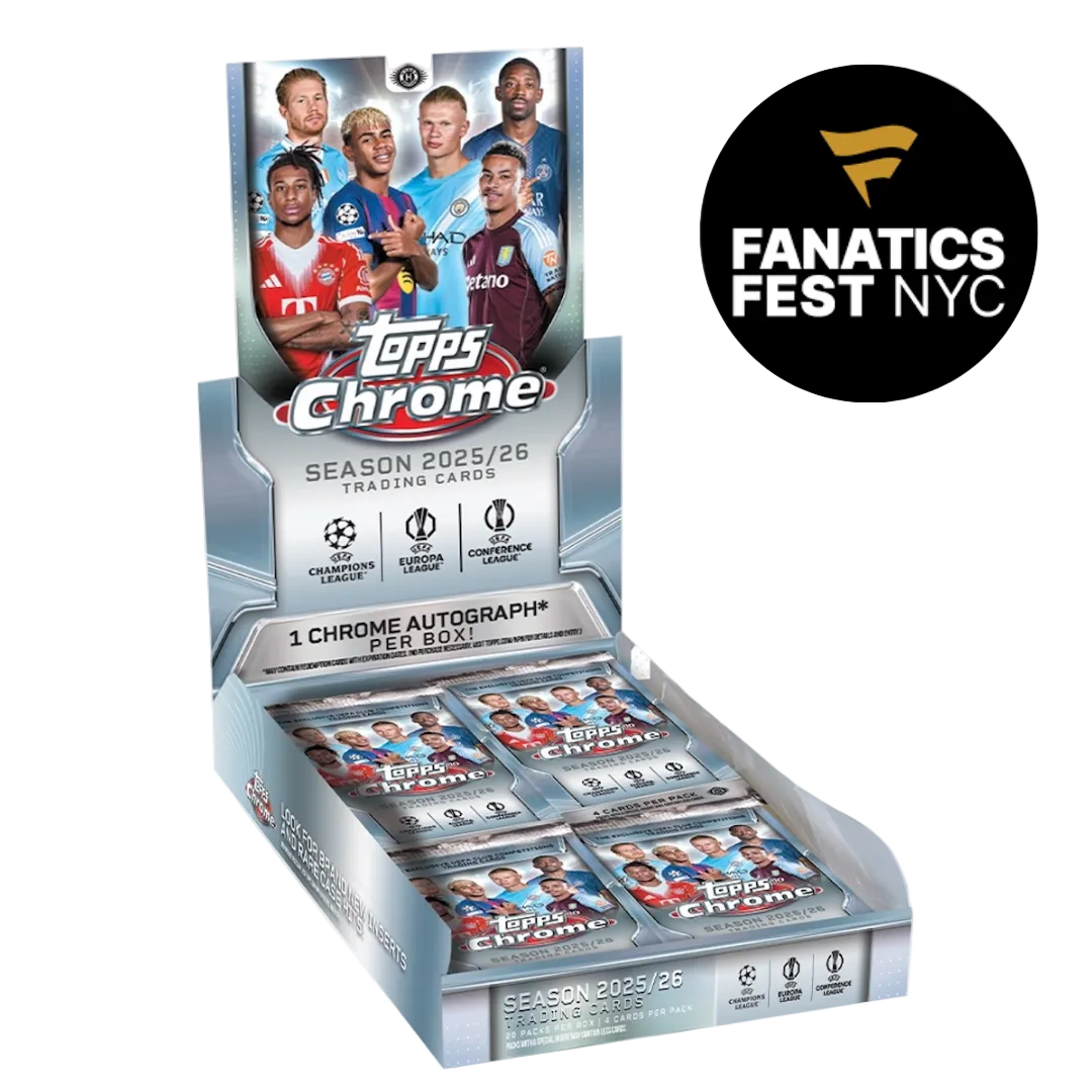 2025/26 Topps Chrome UEFA Club Competitions Fanatics Fest NYC Soccer Hobby Box