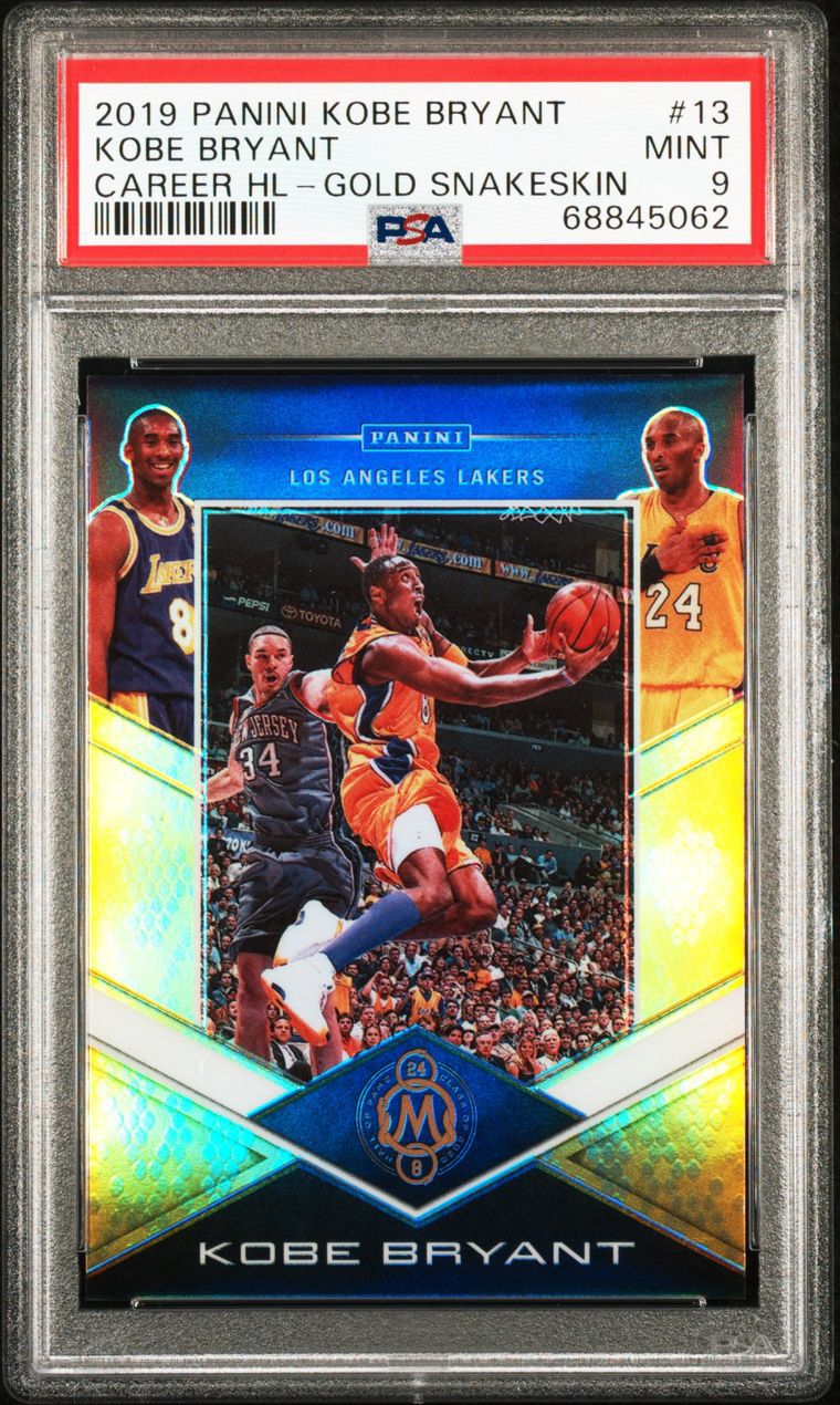 2019 PANINI KOBE BRYANT - KOBE BRYANT CAREER HL - GOLD SNAKESKIN PSA 9